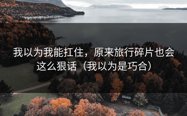我以为我能扛住，原来旅行碎片也会这么狠话（我以为是巧合）