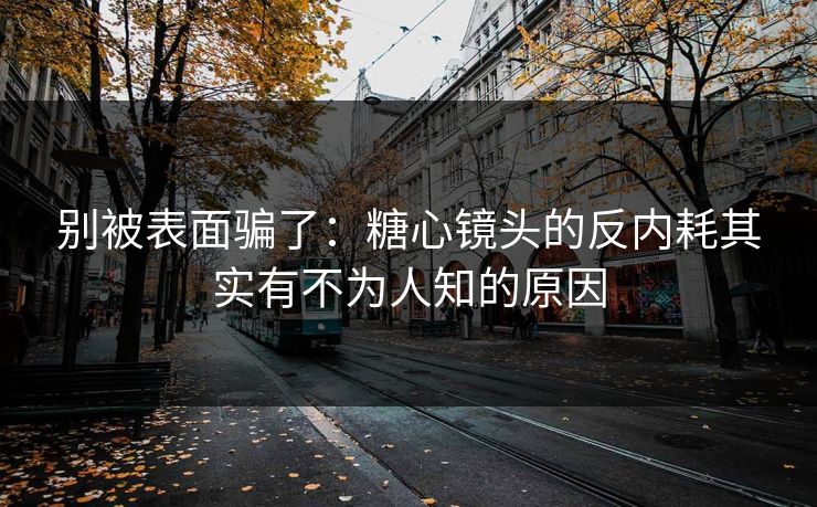 别被表面骗了：糖心镜头的反内耗其实有不为人知的原因
